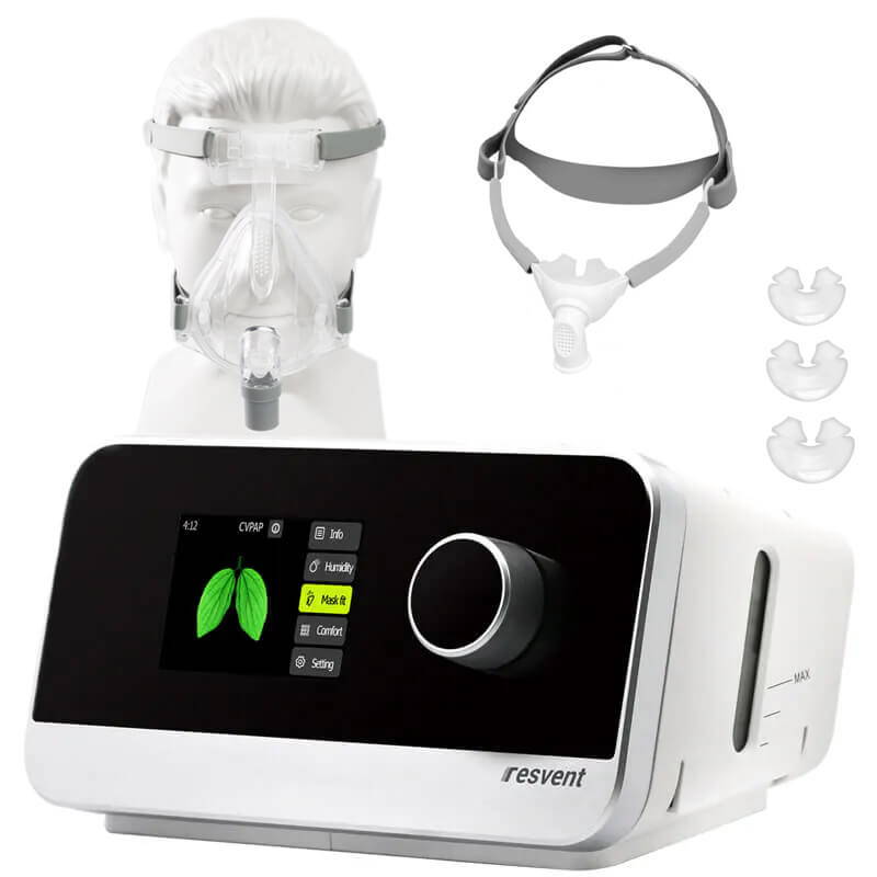 加湿機能付APAP(オートシ-パップ ) 本体 マスク ホース キャリーバッグ付 マスク付き自動CPAP/APAPマシン。 睡眠時無呼吸といびきを効果的に防